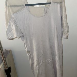 Helmut Lang mesh and cotton mini dress